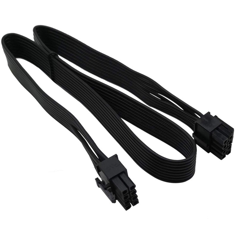 COMeap CPU Cable for Seasonic PSUs, PCIe 8 Pin Male to CPU 8 Pin (4+4 Detachable) Male EPS-12V Motherboard Power Adapter 25-inch(63cm) - Image 1